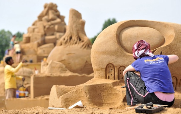 Фестиваль песчаных скульптур Sandsation в Берлине 