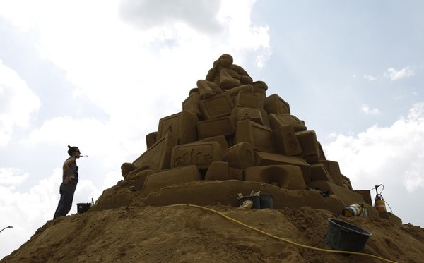 Фестиваль песчаных скульптур Sandsation в Берлине 